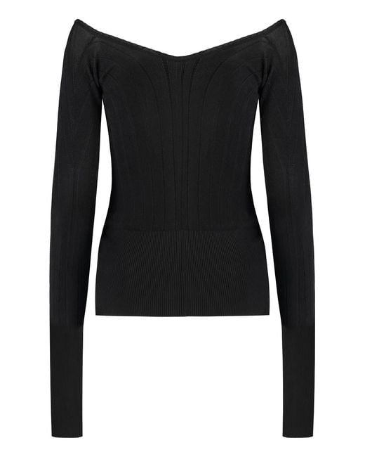 Jacquemus Black Pralù Knitted Viscosa-Blend Top