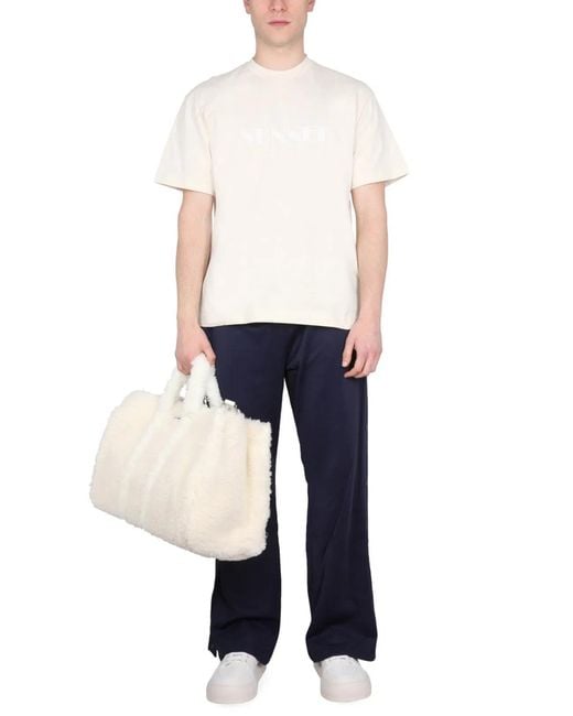 Sunnei White T Shirt With Logo for men
