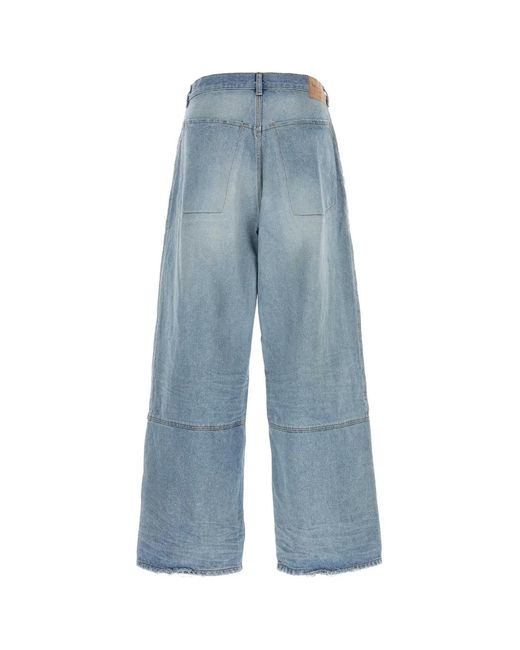 Balenciaga Blue Minimal Baggy Pants for men
