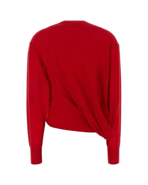 Loewe Red Draped Sweater