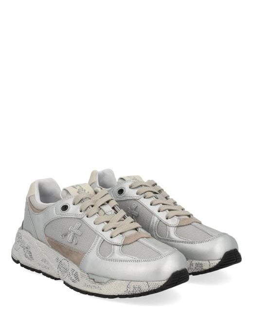 Premiata White "Mased" Sneaker