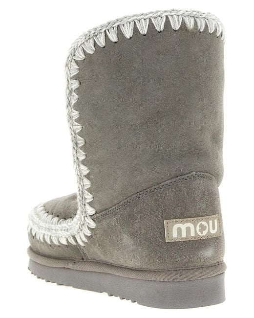 Mou Gray 'Eskimo 24 Suede' Ankle Boots