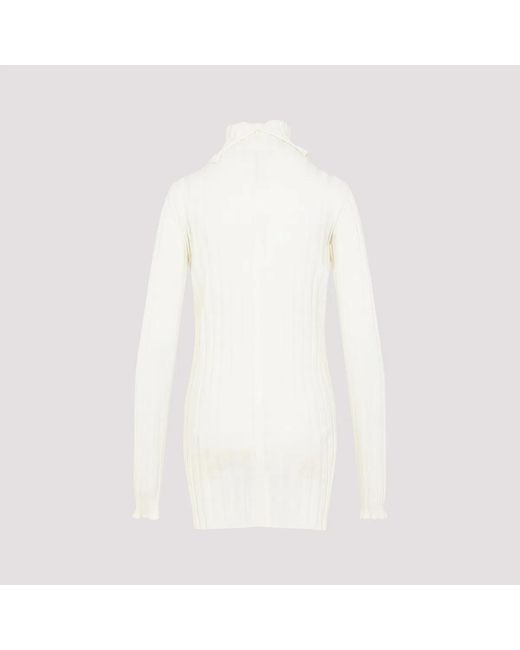 Carven White Turtle Neck Underpinning Pullover