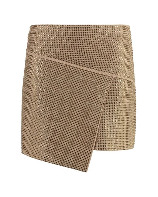 ANDREADAMO Brown Andreadamo Asymmetric Miniskirt