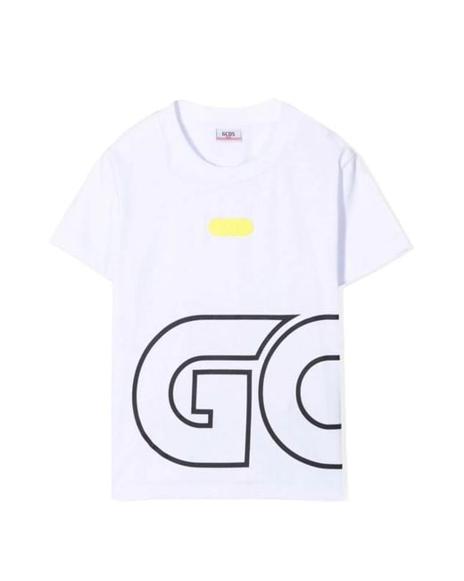 Gcds White Jersey T-Shirt Boy