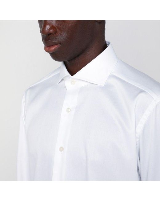 Xacus White Travel Cotton Shirt for men