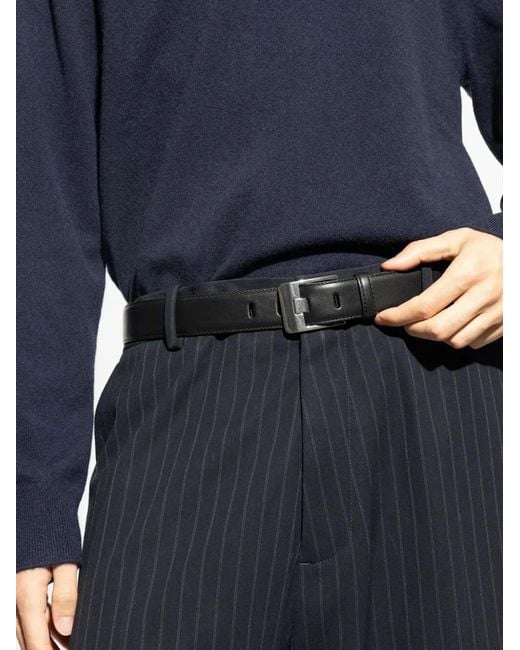 Tod's White Soft Leather Belt With Metal Buckle for men