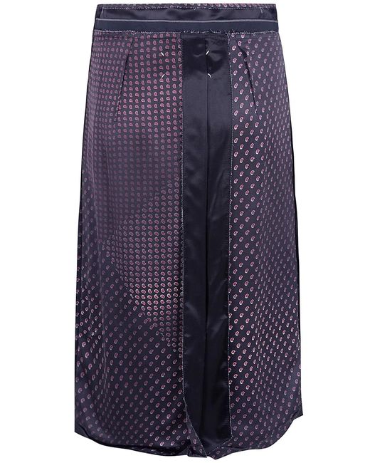 Maison Margiela Purple "Paisley" Printed Skirt