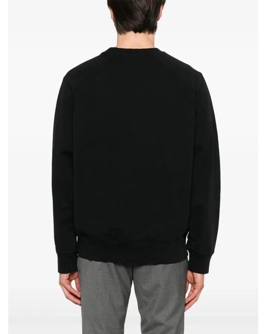 Maison Kitsuné Black Maison Kitsuné Embroidery Oversize Reglan Sweatshirt for men