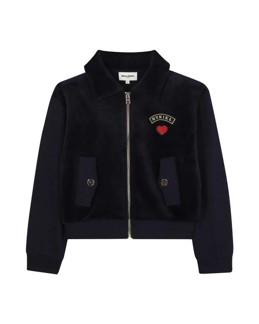 Sonia Rykiel Blue Cardigan With "Heart" Logo