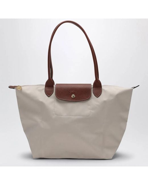 Longchamp Brown Paper-Coloured Le Pliage Original L Bag