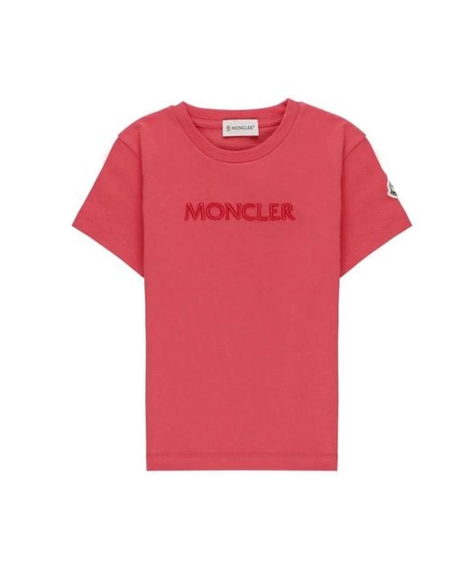 Moncler Pink T-Shirt With Logo