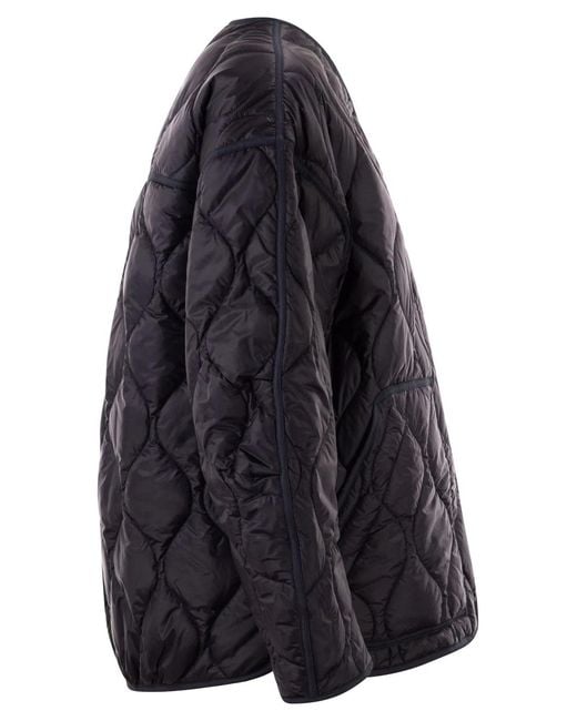 Fay Black Technical Fabric Jacket With Onion Quilting