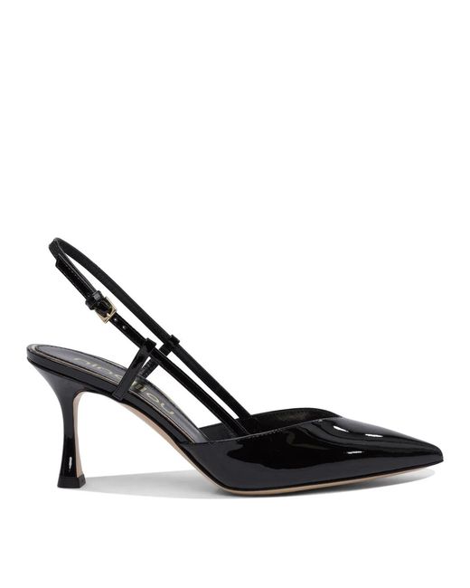 Ninalilou Black Leather Heeled Shoes