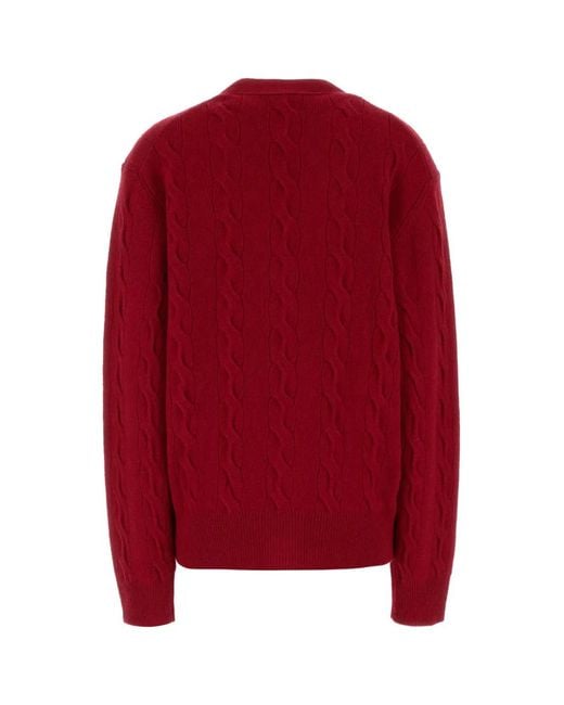 AMI Red Vneckcardigan