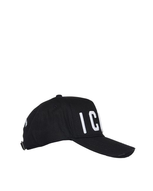 DSquared² Black Icon Hat for men