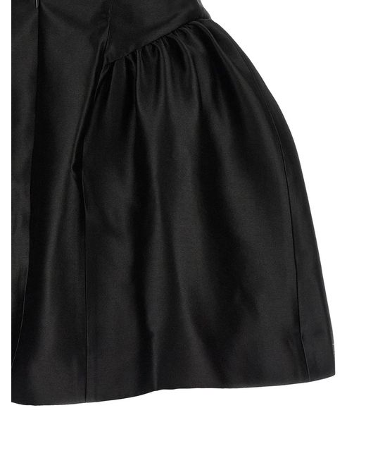 Self-Portrait Black Self Portrait Taffetà Collared Mini' Dress