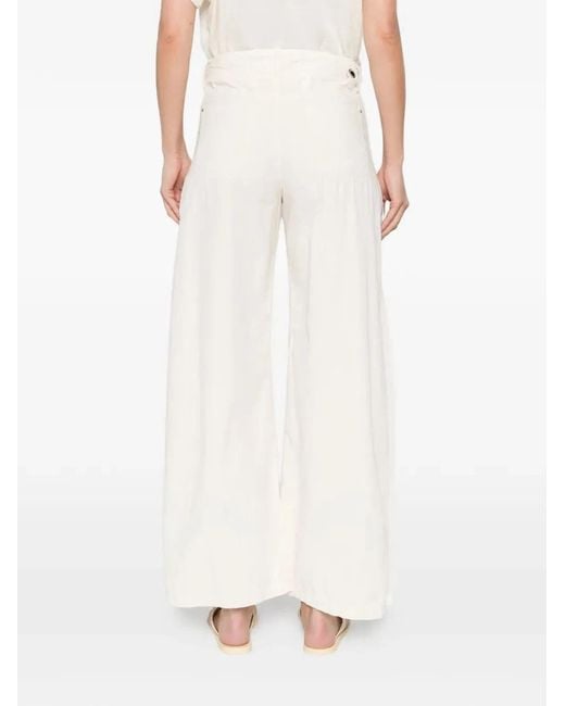 High White Side Panel Trousers