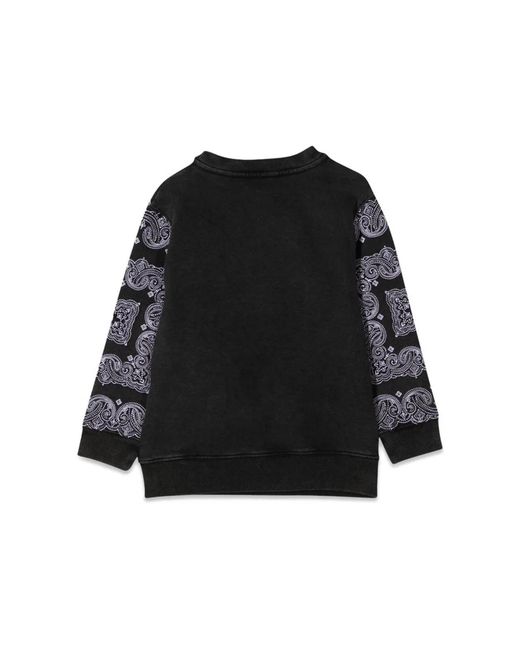Givenchy Black Crewneck Sweatshirt Patterned Print And Logo