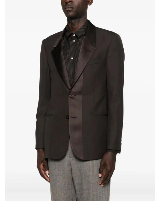 Fendi Black Singlebreasted Tailored Jacket for men