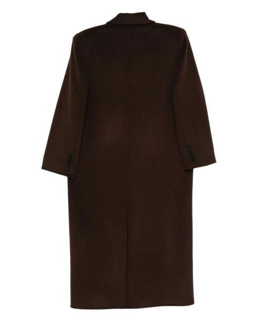 Frankie Shop Black Gaia Wool Double-Breasted Coat