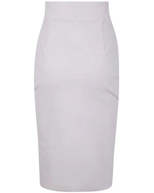 Chiara Boni White "Lumi" Jersey Skirt