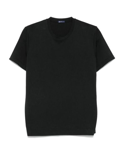 Finamore 1925 Black Cotton T-Shirt for men