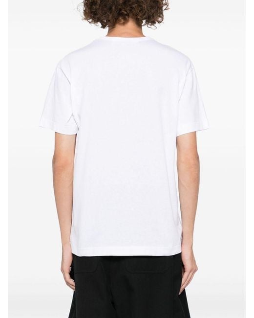 Comme des Garçons White Heart Cotton T-Shirt