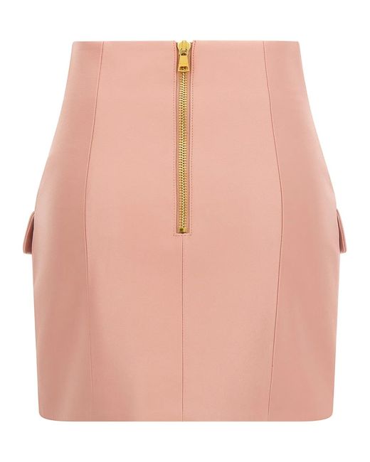 Balmain Pink Testa Di Leone Skirts