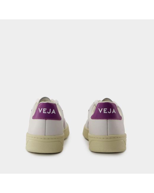 Veja White V-12 Sneakers