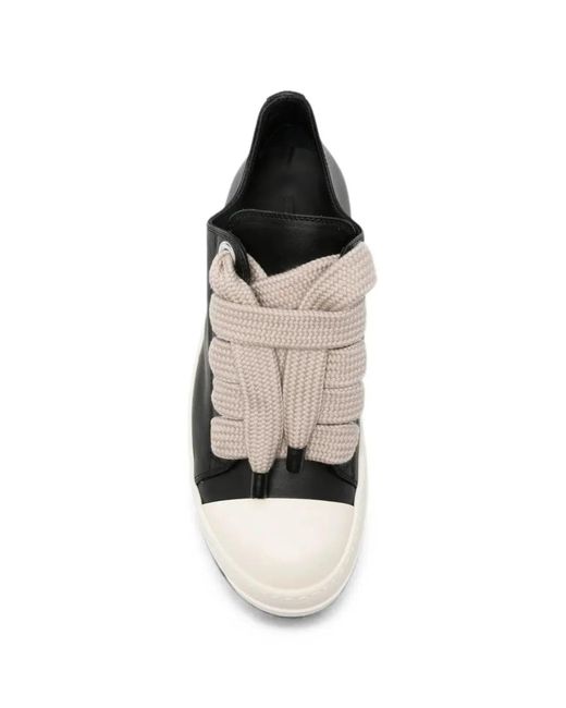 Rick Owens Black Jumbolace Low Sneakers for men