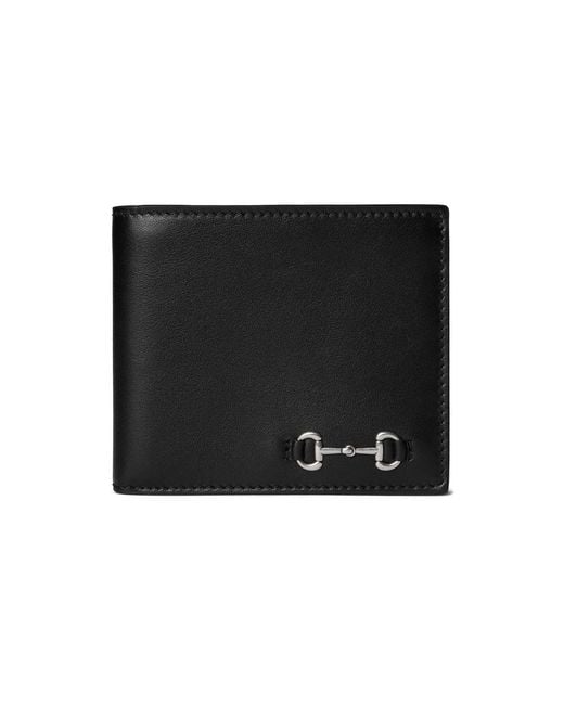 Gucci Black Bi-Fold Wallet With Clip for men