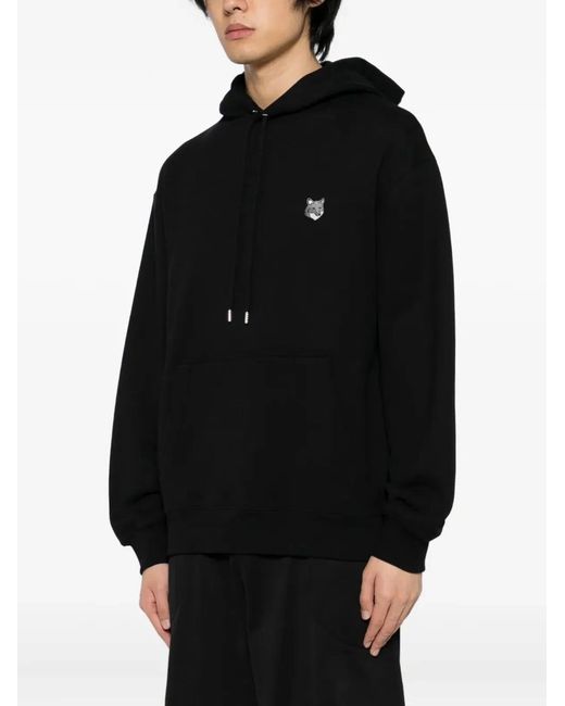 Maison Kitsuné Black Maison Kitsuné Cotton Sweater for men