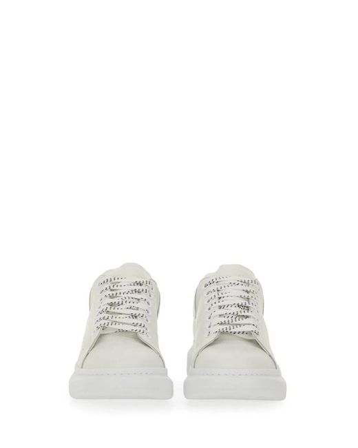 McQueen Gray Oversized Leather Sneakers for men