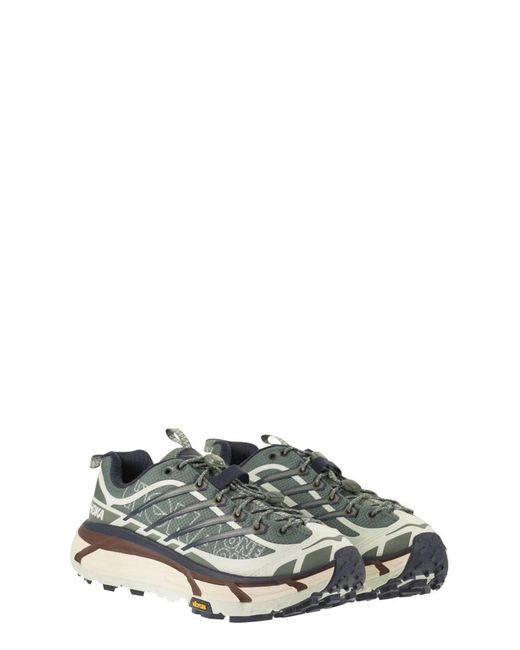 Hoka One One Green Synthetic-Textile Sneaker