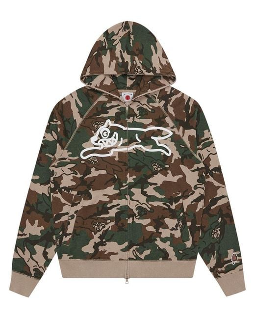BBCICECREAM Gray Logo Cotton Hoodie for men