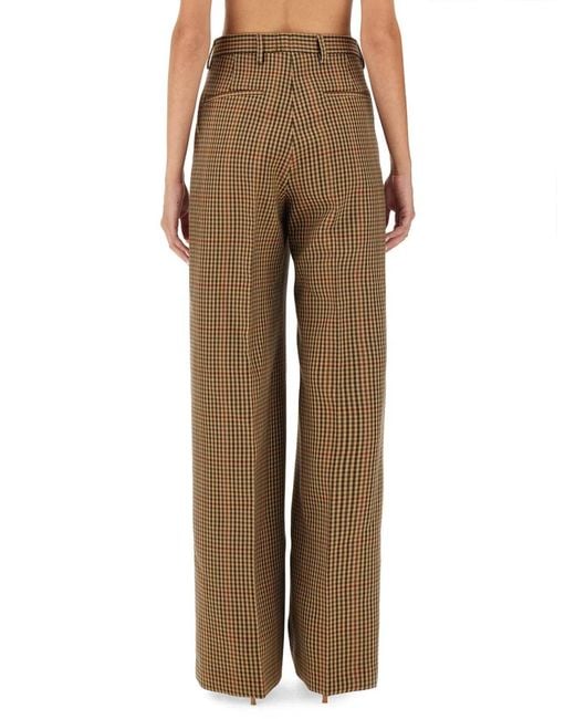 Dries Van Noten Natural Pants With Check Pattern