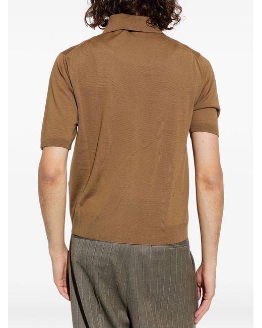 Versace Brown Cotton Knit Sweater for men