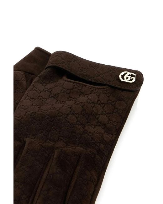 Gucci Black Suede Gloves