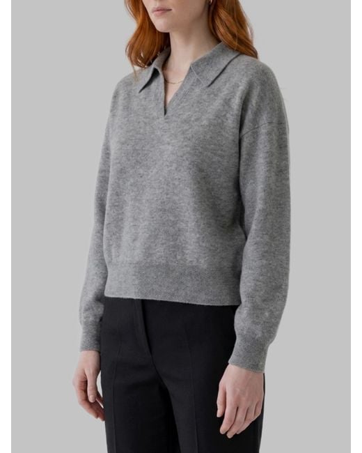 Lisa Yang Gray Sanderling Katriel Polo Sweater