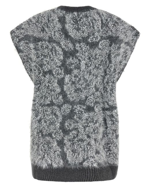Nude Gray Jacquard Sweater