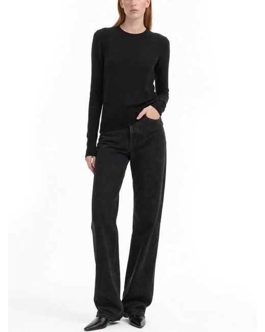 Saint Laurent Black Cassandre Pullover