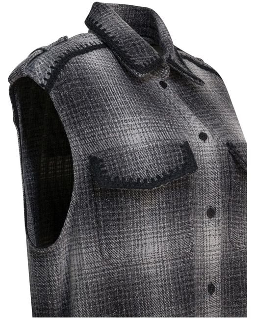 Golden Goose Deluxe Brand Black Wool-Blend Chemisier Dress