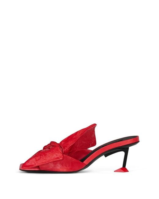 Givenchy Red Boudoir Bow Sandals 65Mm