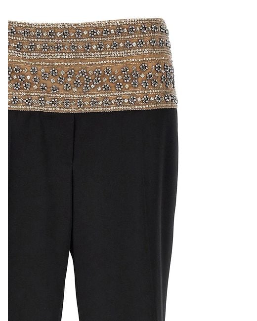 Stella McCartney Black 'Smoking' Crystal Trousers