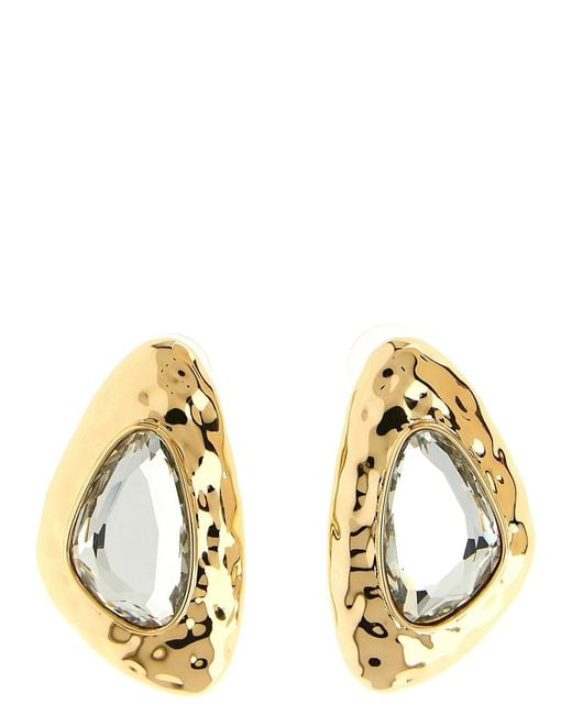 Self-Portrait Metallic Self Portrait 'Hammered Crystal' Earrings