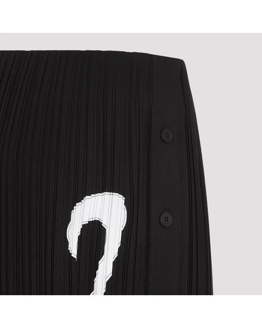 Lanvin Black Pleated Long Skirt