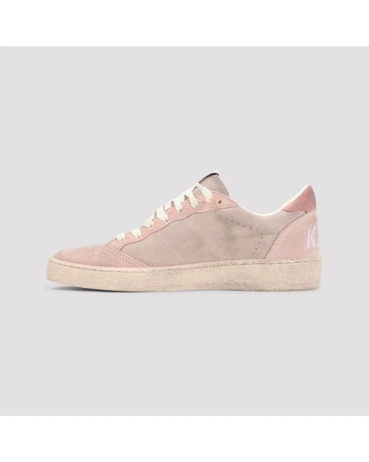 Golden Goose Deluxe Brand Pink Ball Star Leather Sneakers