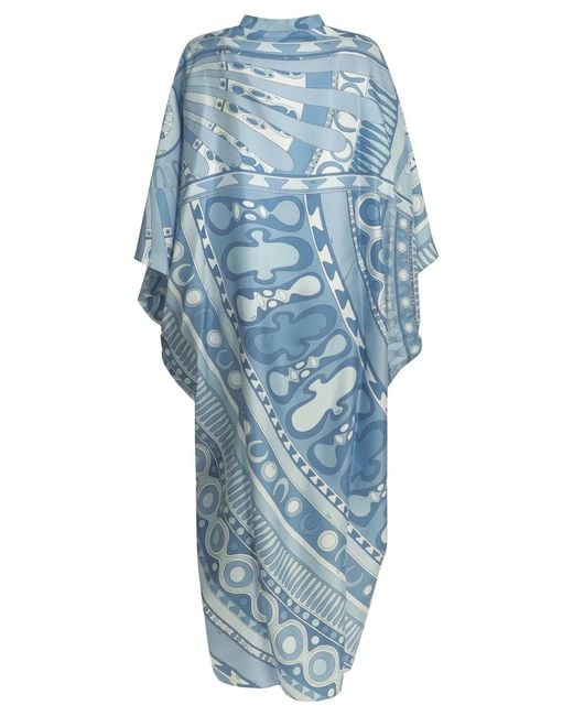 Emilio Pucci Blue "Soleil" Caftan Dress
