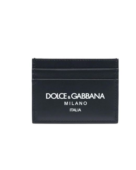 Dolce & Gabbana Black Dolce & Gabbana Midnight Leather Cardholder for men